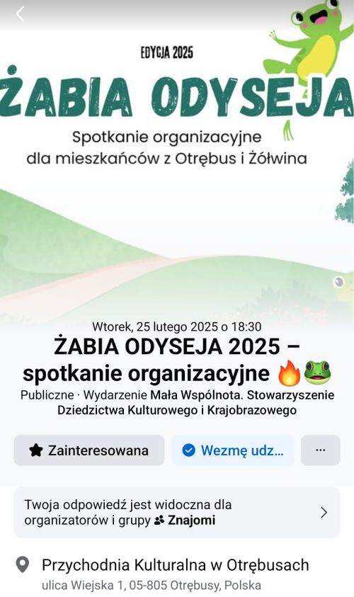 Żabia Odyseja 2025 - spotkanie organizacyjne